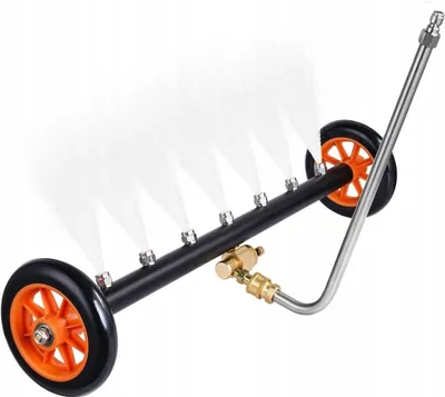 Produktbild von Unterbodenlanze auf Rädern – 7 Edelstahl-Düsen | 1/4" Schnellkupplung | Hochdruck Reinigung für Auto, Terrasse & Pflaster