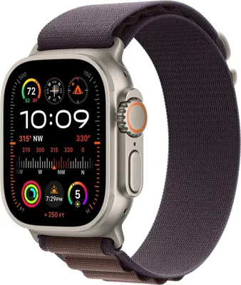 Productafbeelding van Apple Alpine Loop Band voor de Apple Watch | 44/45/46/49 mm - Maat M - Indigo