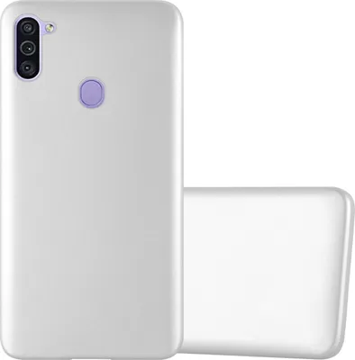 Produktbild von Cadorabo Schutzhülle für Samsung Galaxy A11 / M11 Hülle in Silber Handyhülle TPU Silikon Etui Cover Case