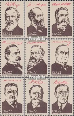 Produktbild von Briefmarken USA 1986 Mi 1817-1825 (kompl.Ausg.) postfrisch Präsidenten der USA