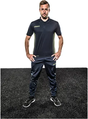 Produktbild von uhlsport Score Poloshirt azurblau/limonengelb XXL