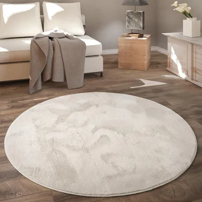 Immagine prodotto di Tappeto rotondo in Pelliccia sintetica Plush Tappetino da letto Shaggy Soggiorno Camera dei bambini Dimensioni Ø 200 cm Rotondo