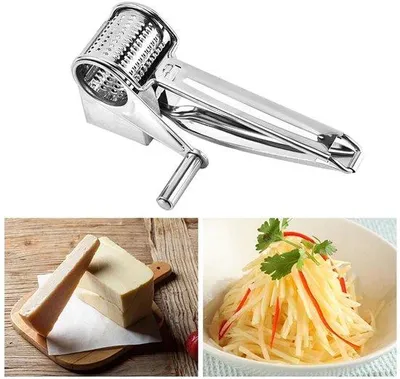 Immagine prodotto di Grattugia per formaggio in acciaio inossidabile rotante - Utensile da cucina