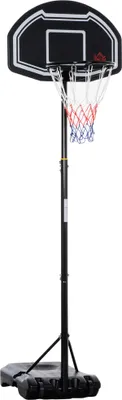 Produktbild von Basketballkorb Outdoor für Jugendliche, 160-210 cm Höhenverstellbarer Basketballständer mit Rollen