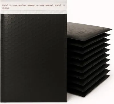 Image de Enveloppe d'expédition métallique 350 x 400 mm, noir mat – 100 pièces
