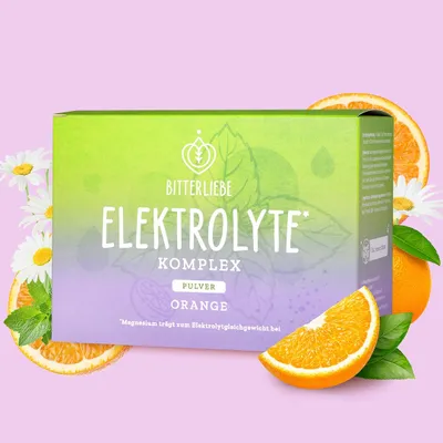 Produktbild von BitterLiebe Elektrolyte Pulver Orange - 3x 200 g