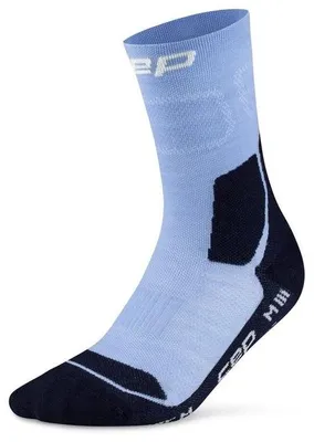 Produktbild von cep CEP Damen Light Cushion Mid Cut Wandersocken light blue/dark blue II
