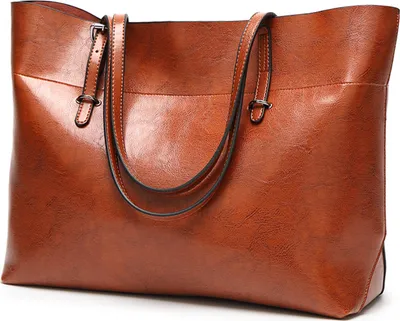 Produktbild von OKWISH Handtasche Damen Schultertasche Henkeltasche Schultertasche Umhängetasche Groß Handtasche Tragetasche Leder Crossbody Bag ​Geschenke Braun