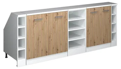 Produktbild von Küchenschrank für Dachschrägen Vicco R-Line Artisan-Eiche 210 cm 5er Set Schrankkorpuss 60 cm Tiefe, Model 60065