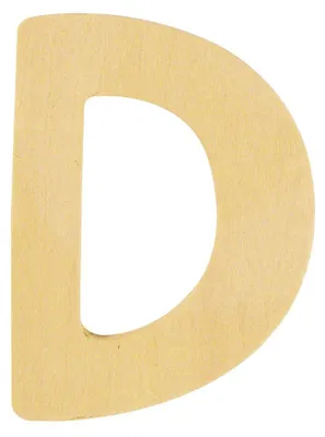 Produktbild von 6 cm ø, D, beige Holzbuchstabe
