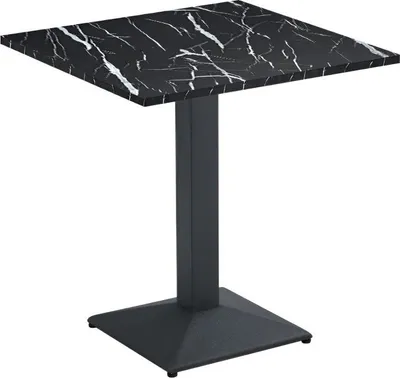 Produktbild von Kondela Ess-Bistrotisch Rinaldo Typ 1 70x70 cm - schwarzer Marmor / Schwarz