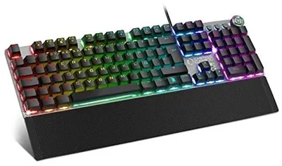 Zdjęcie produktu dla Klawiatura gamingowa mechaniczna rgb LED dla graczy outemum dark blue