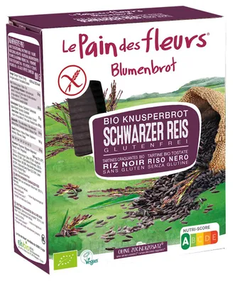 PIECZYWO CHRUPKIE CZARNY RYŻ BEZGLUTENOWE BIO 150 g - LE PAIN DES FLEURS