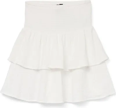 Produktbild von Vero Moda Natali Smock Kurzer Rock Mit Hoher Taille Weiß L Frau Weiß L