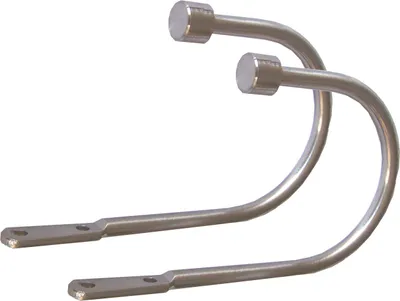 Produktbild von BASIT Gardinenstange Ø 19mm selber zusammenstellen I Edelstahl look Metall I Einzelteile