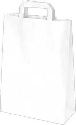 Produktbild von 250x GASTRO Papiertragetaschen 28 x 22 x 10 cm mit EAN-Code weiss