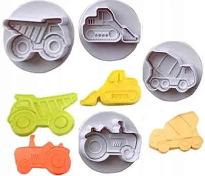 Produktbild von MTSidea Baustellenfahrzeuge Keksausstecher 4er Set Traktor Bagger