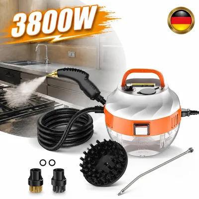 Productafbeelding van Hogedruksysteem voor handmatige stoomreiniging, 3800W, stoomreinigingsapparaat, 105°C, draagbaar, geschikt voor autoreiniging