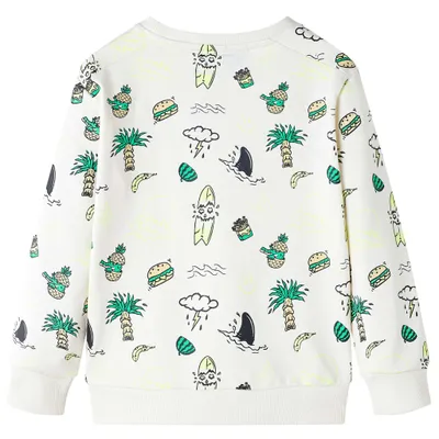 Image de vidaXL Sweatshirt pour enfants écru clair 116