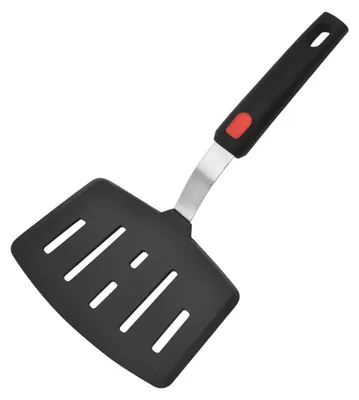 Productafbeelding van Zwarte Siliconen Pannenspatel – breder spatelformaat 27 x 15,2 cm