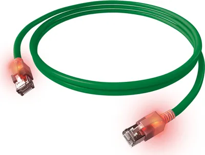 Immagine prodotto di Cavo patch EasyLan DualBoot LED RJ45 S/FTP Cat.6A (Classe EA), con connettore saCon, LSOH, verde, 5 m