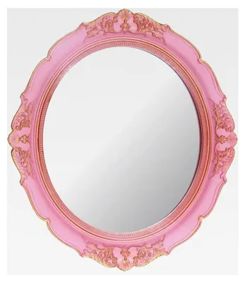 Produktbild von Dekorativer Spiegel, Vintage-Design, 37,6 x 33,3 cm, oval, Rosa