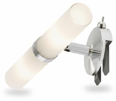 Produktbild von Briloner Bad Spiegel-Klemmleuchte 2x G9 LED Chrom – Spiegellampe mit Schalter schwenkbar