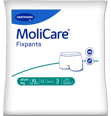 Produktbild von MoliCare Fixpants XL short leg Fixierhose für Inkontinenzvorlagen, 3 St. Fixierhosen