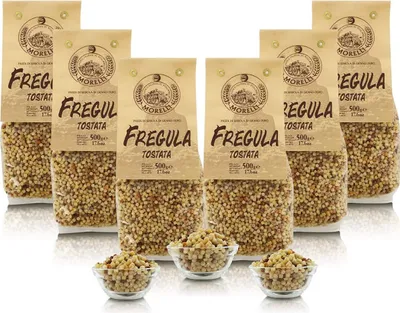 Produktbild von Antico Pastificio Morelli - Typisch italienische Pasta - Fregula Getosted - 6 x 500 g