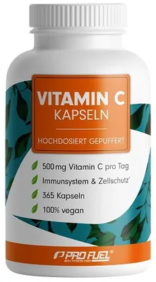 Produktbild von ProFuel Vitamin C gepuffert (365 Kapseln)