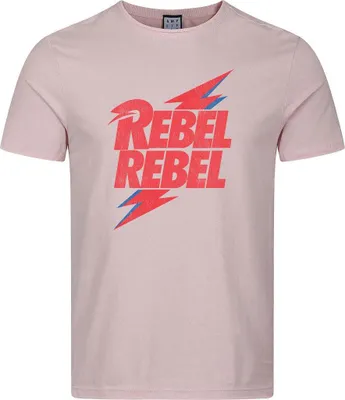 Image de David Bowie - T-shirt « Rebel Rebel » pour hommes/femmes Unie GD4255 (S) (Rose 182)