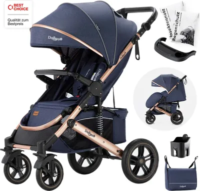 Image de Poussette Daliya® RAPIDY (bleu et or)