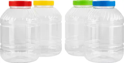 Obrázok produktu pre Úložná plechovka plastová plechová nádoba na med PET skrutkovacie veko plastový box plechovka 5 l plechová nádoba na uhorky