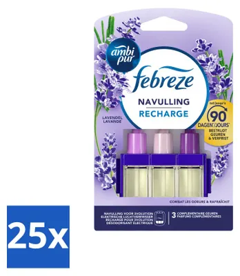 Imagen del producto de 25 unidades de recambios Ambi Pur 3Volution, aroma lavanda, 20 ml - Paquete económico