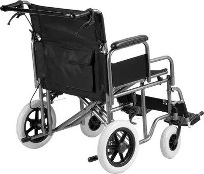 Produktbild von Rollstuhl Stahl Transportstuhl Klappbarer Rollstuhl 24-Zoll-Sitz 300 lbs