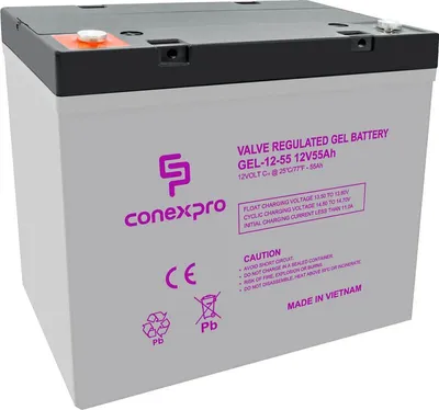 Obrázek produktu pro Baterie Conexpro GEL-12-55 GEL, 12V/55Ah, T14-M6, Deep Cycle
