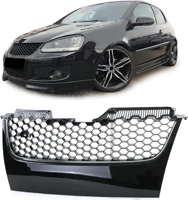 Produktbild von Sport Waben Kühlergrill ohne Emblem mit Chromleiste für VW Golf 5 GTI 03-09