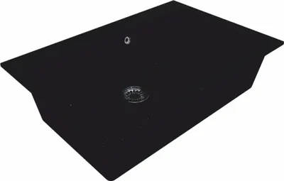 Rechteckiges Luxus Spülbecken Schwarz