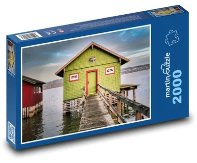 Obrázek produktu pro martinpuzzle - Puzzle 2000 - Jezero - břeh řeky, dům