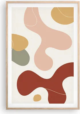 Produktbild von Gerahmtes Poster - Rahmen in heller Eiche - Abstraktion Flecken Modern - 61x91,5 cm - Wand Bild - Wanddeko - Wandbilder - Kunstposter - Wandposter - Bilderrahmen - Bilder - Kunstdruck P2NPA61x91-4439