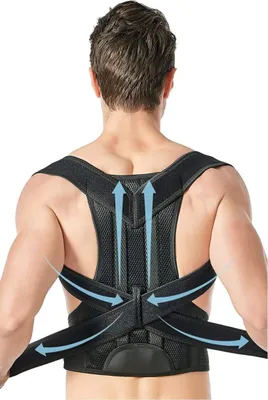 Produktbild von Rücken Geradehalter, Haltungskorrektur Rücken Damen und Herren Schwarz-S