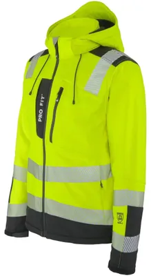 Warnschutz Softshelljacke,neongelb/schwarz XXL