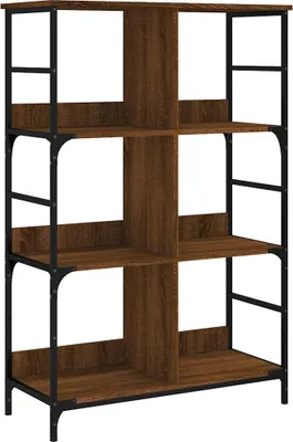 Obrázek produktu pro vidaXL Regál na knihy hnědý dubový vzhled 78,5x33x117,5 cm výrobek ze dřeva