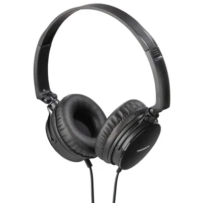 Produktbild von Thomson HED2207BK Kopfhörer, On-Ear, Mikrofon, faltbar, Flachbandkabel, Schwarz (00132623)