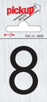 Immagine prodotto di Percorso alulook 60 x 44 mm adesivo nero numero 8 pick up - Pickup