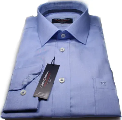 Produktbild von CASAMODA Modern Fit Hemd Langarm blaues Kragenband hellblau Größe 42