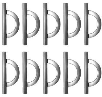 Schrankgriffe 10er-Pack, silber, 96 mm Lochabstand, Zinklegierung