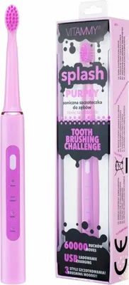 Zdjęcie produktu dla VITAMMY SPLASH, dziecięca szczoteczka soniczna, 8 lat+, fioletowa /