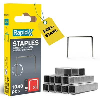 Produktbild von Rapid 40109511, 1 cm, Galvanisiertes Metall, Stahl, Rapid, 49 mm, 21 mm