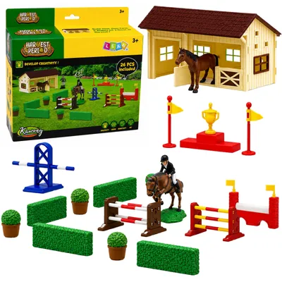 Obrázek produktu pro Set Překážková dráha Farm Horse Stájové figurky koní 26 ks.